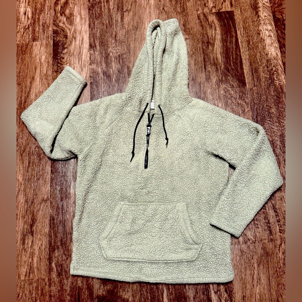 PINK Hoodie SHERPA Fleece PULLOVER Sweater